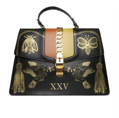 Gucci Sylvie Maxi Insects Top Handle, front view